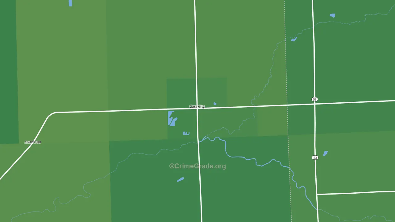 48726, MI Map of Vehicle Theft Rates