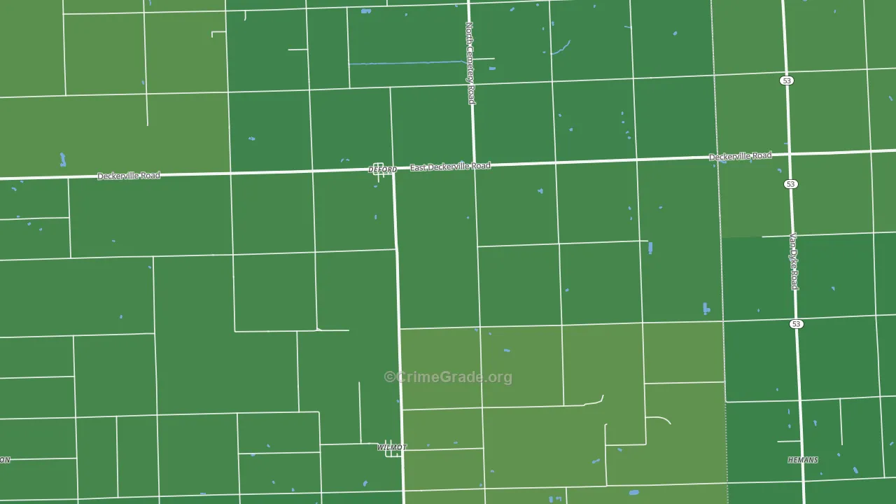 48729, MI Map of Vehicle Theft Rates