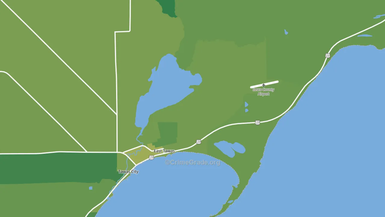 48730, MI Map of Vehicle Theft Rates