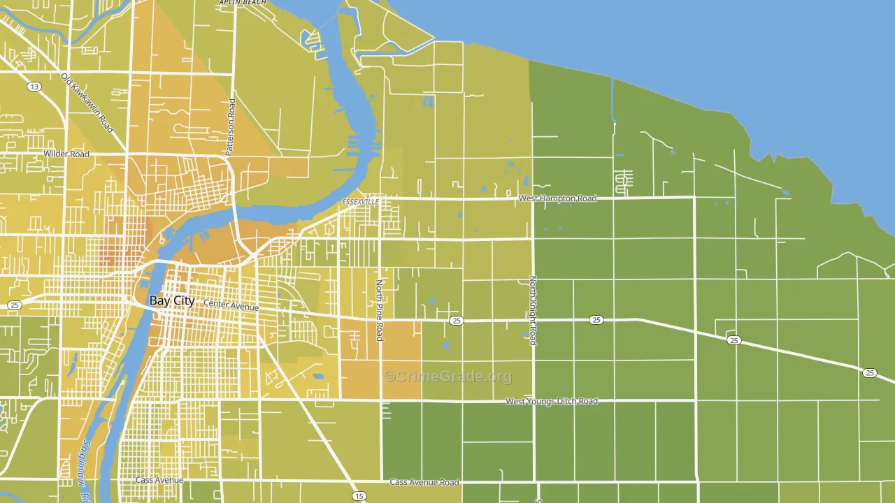 48732, MI Map of Vehicle Theft Rates
