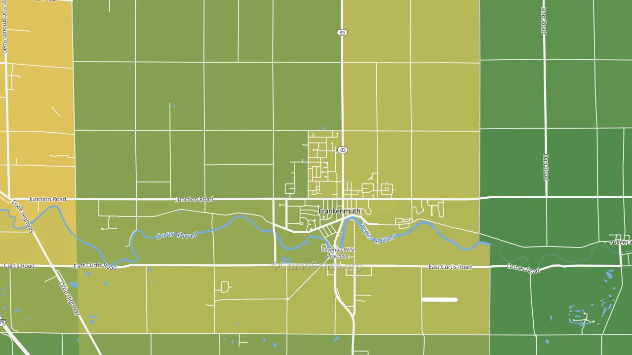 48734, MI Map of Vehicle Theft Rates