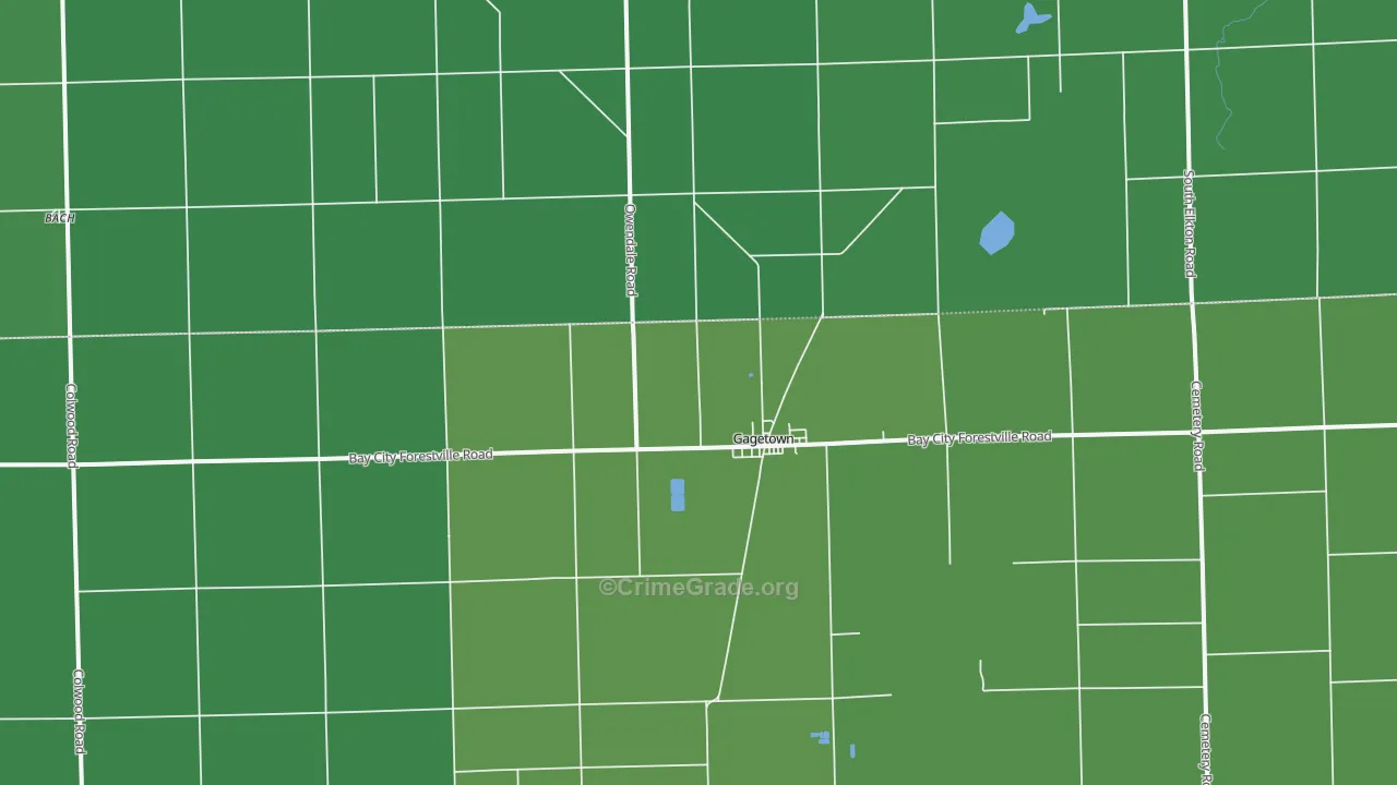 48735, MI Map of Vehicle Theft Rates