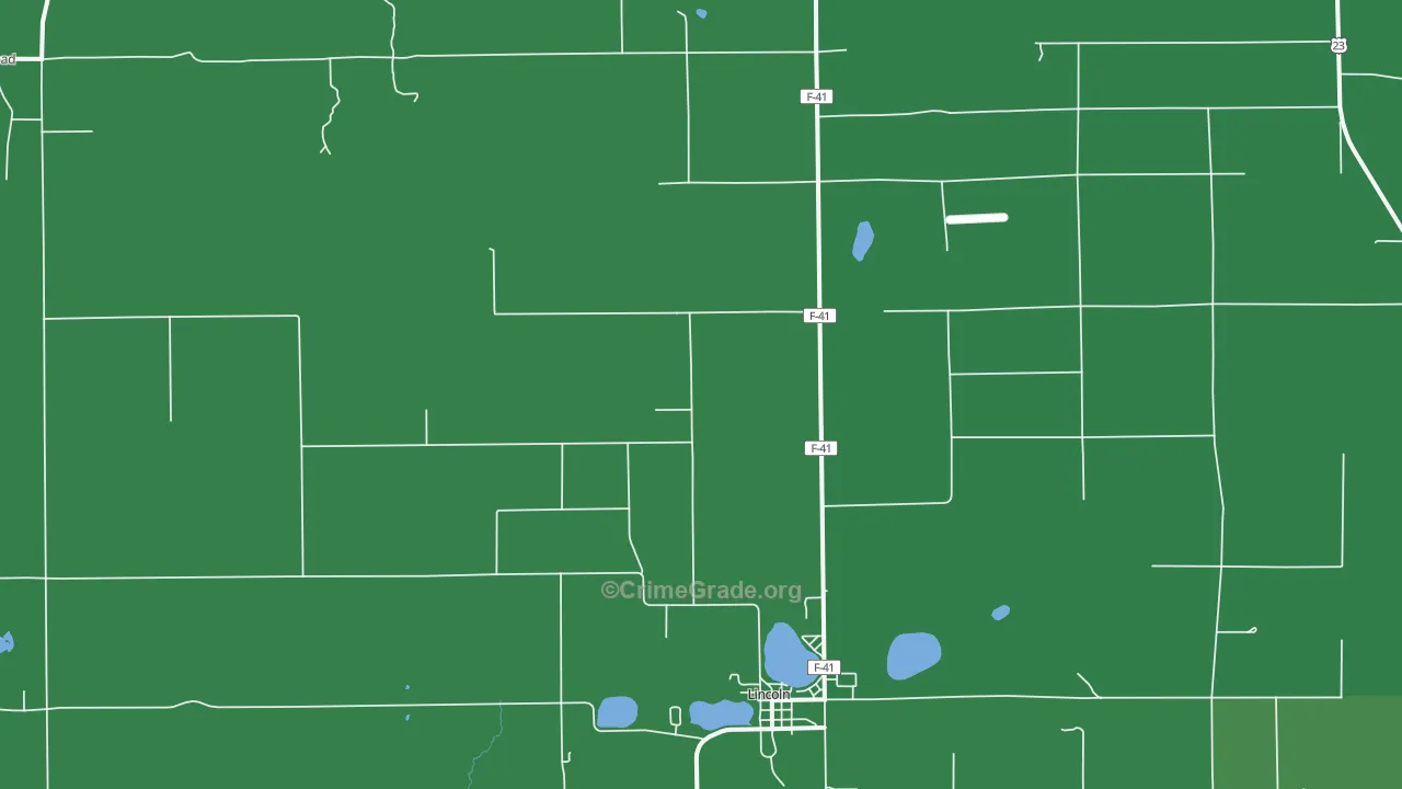 48742, MI Map of Vehicle Theft Rates