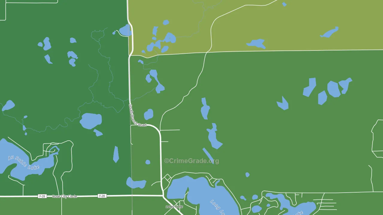 48743, MI Map of Vehicle Theft Rates