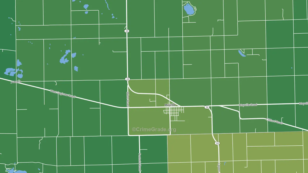 48744, MI Map of Vehicle Theft Rates