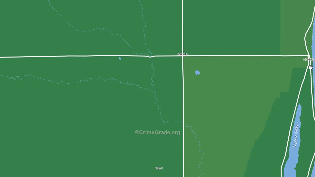 48745, MI Map of Vehicle Theft Rates