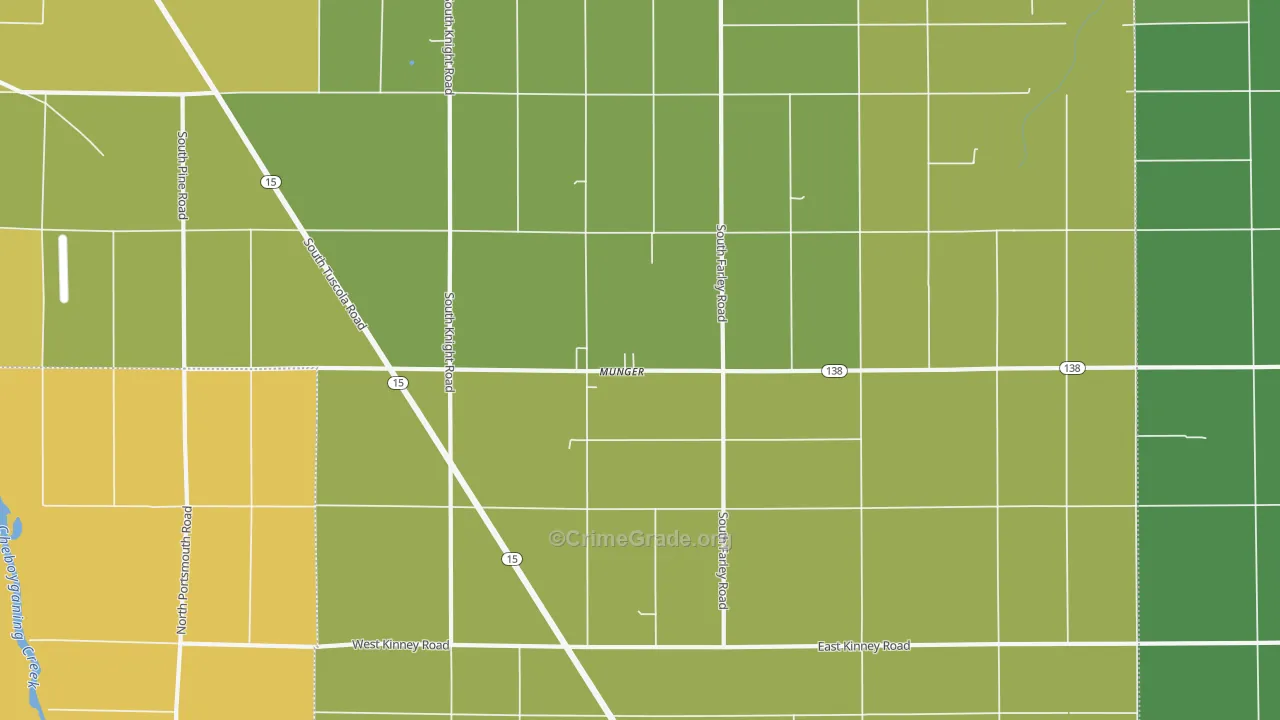 48747, MI Map of Vehicle Theft Rates