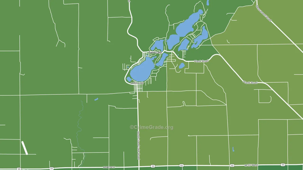 48748, MI Map of Vehicle Theft Rates