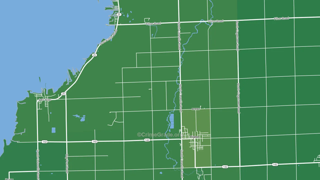 48755, MI Map of Vehicle Theft Rates