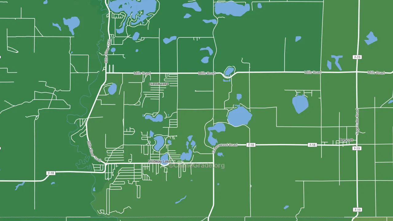 48756, MI Map of Vehicle Theft Rates
