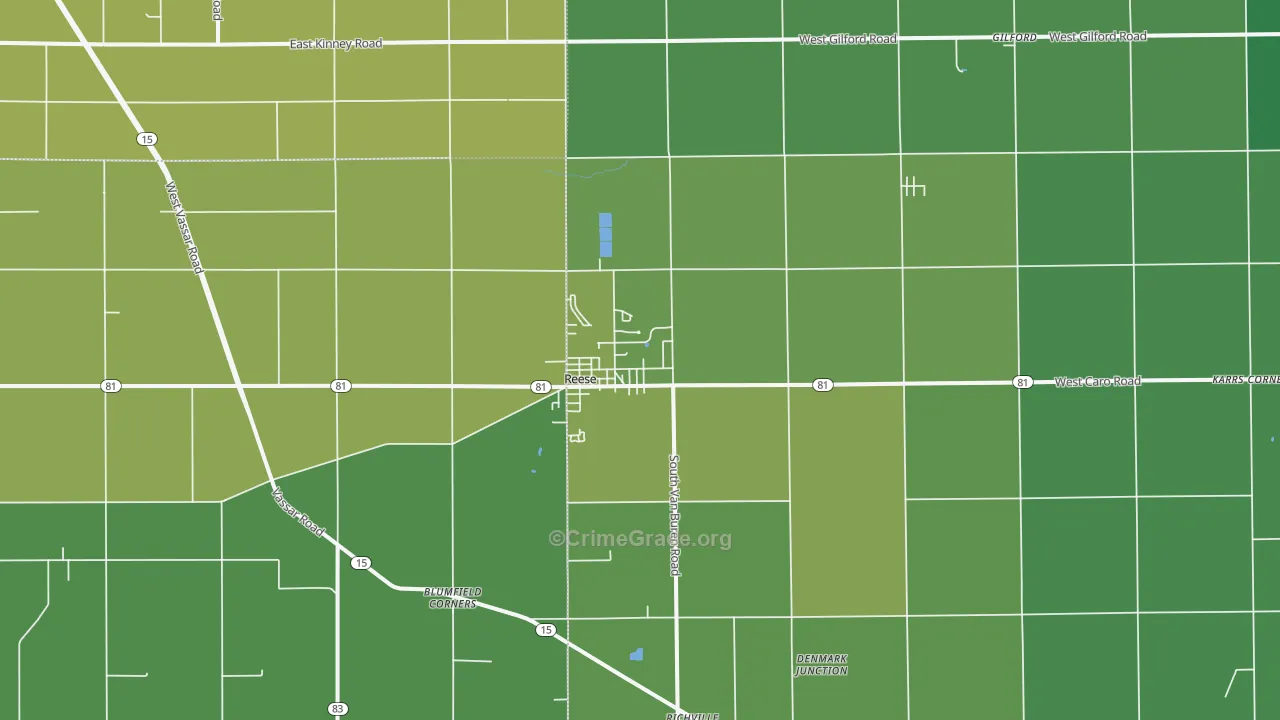 48757, MI Map of Vehicle Theft Rates