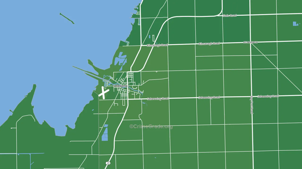 48759, MI Map of Vehicle Theft Rates
