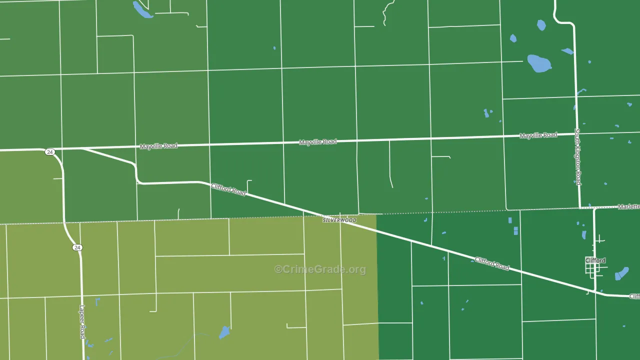 48760, MI Map of Vehicle Theft Rates