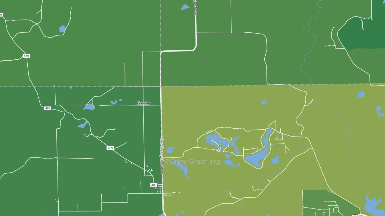 48761, MI Map of Vehicle Theft Rates