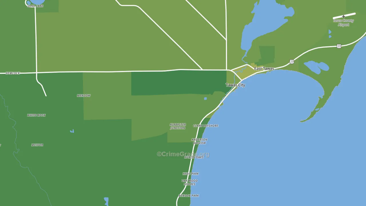 48763, MI Map of Vehicle Theft Rates