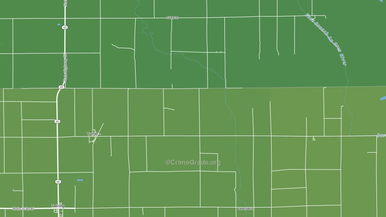 48765, MI Map of Vehicle Theft Rates