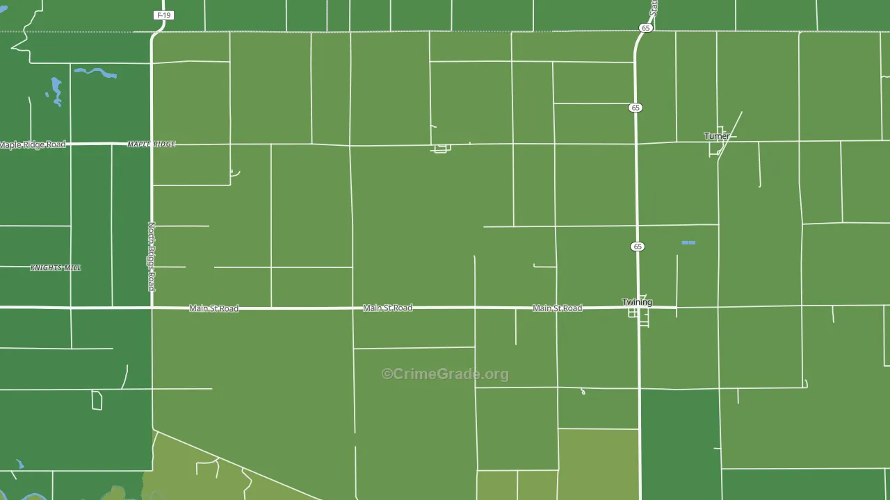 48766, MI Map of Vehicle Theft Rates