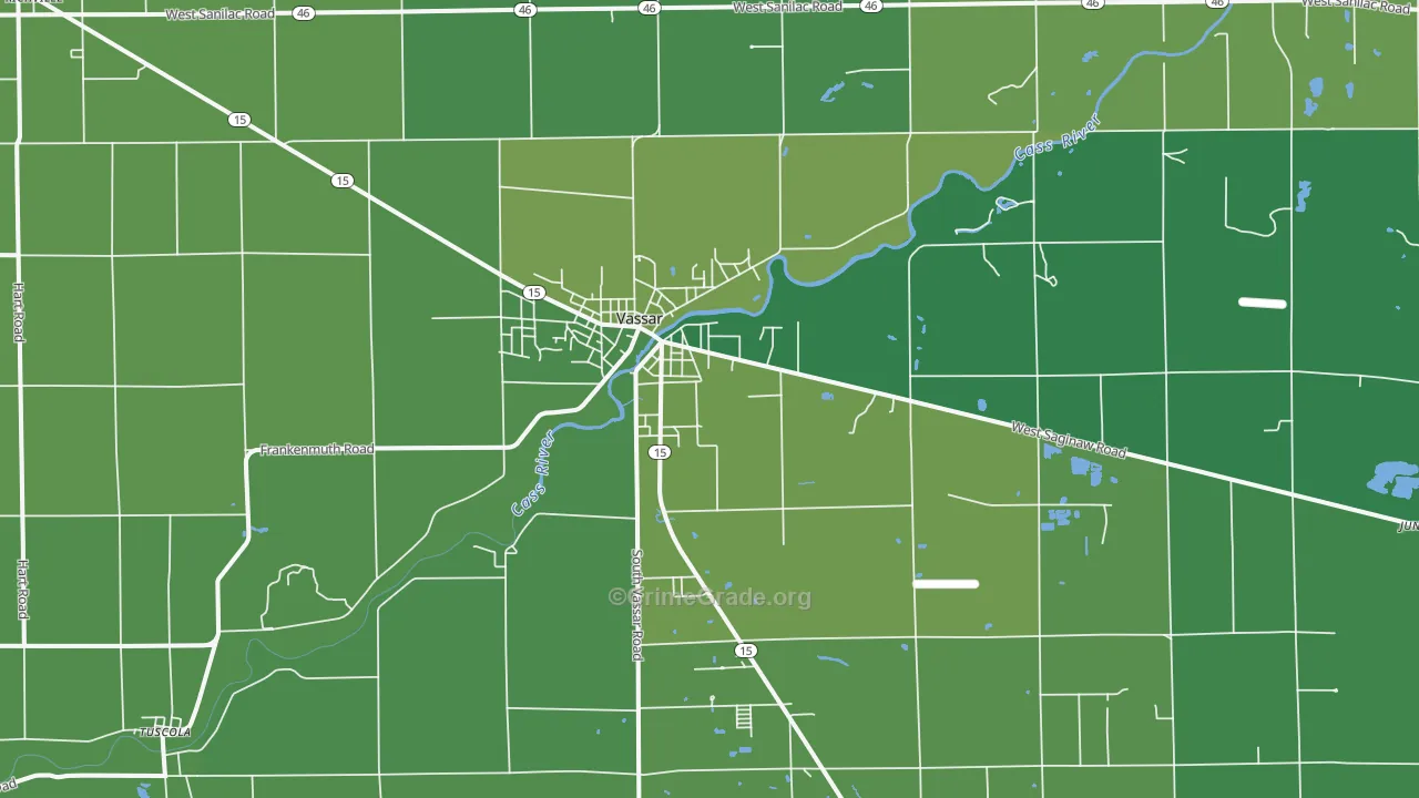 48768, MI Map of Vehicle Theft Rates
