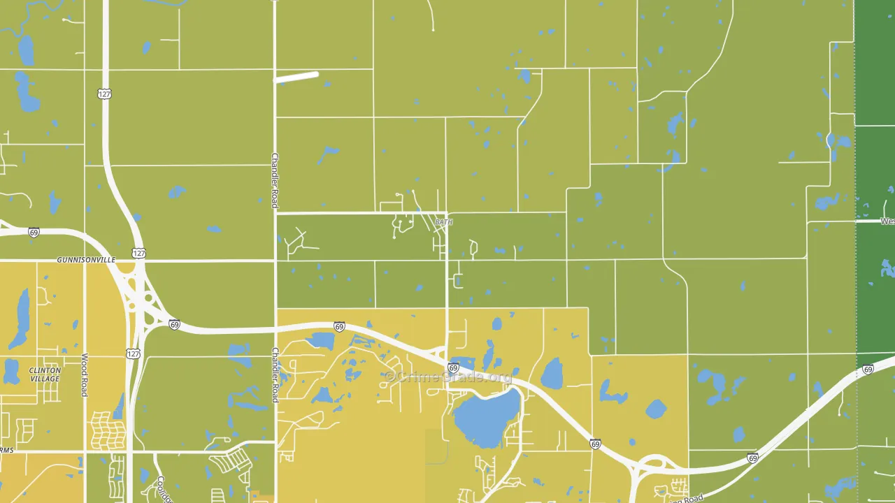 48808, MI Map of Vehicle Theft Rates