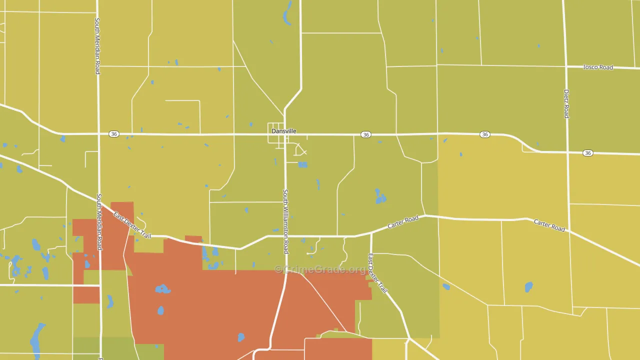 48819, MI Map of Vehicle Theft Rates