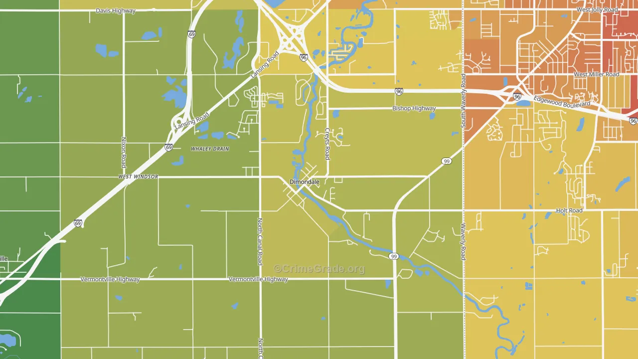 48821, MI Map of Vehicle Theft Rates