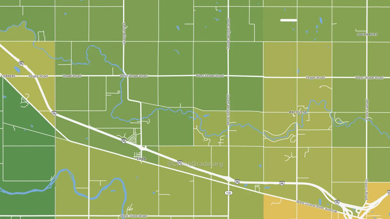 48822, MI Map of Vehicle Theft Rates