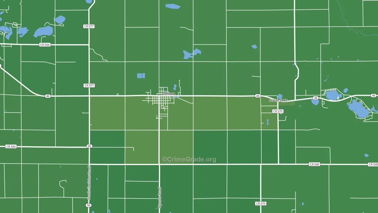 48829, MI Map of Vehicle Theft Rates