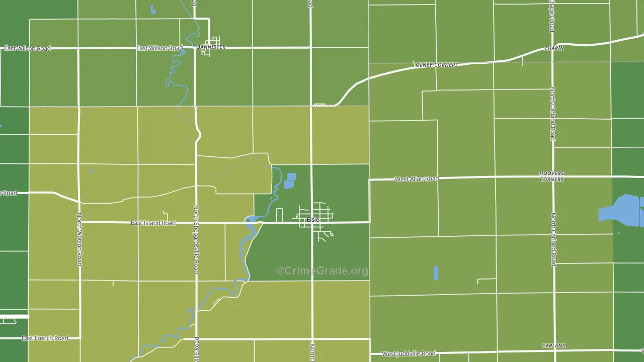 48831, MI Map of Vehicle Theft Rates