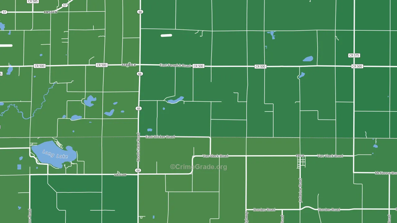 48834, MI Map of Vehicle Theft Rates