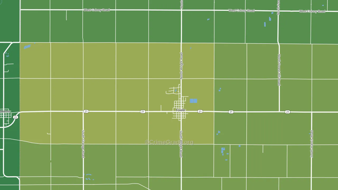 48835, MI Map of Vehicle Theft Rates