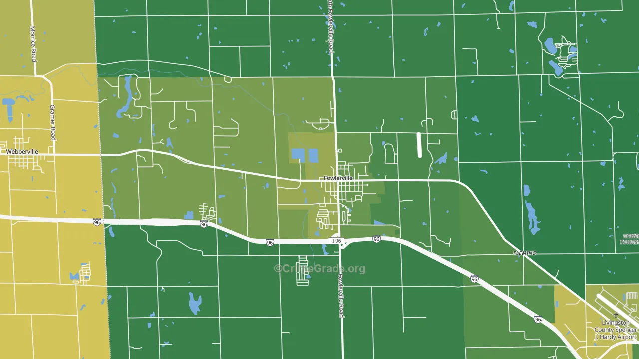 48836, MI Map of Vehicle Theft Rates