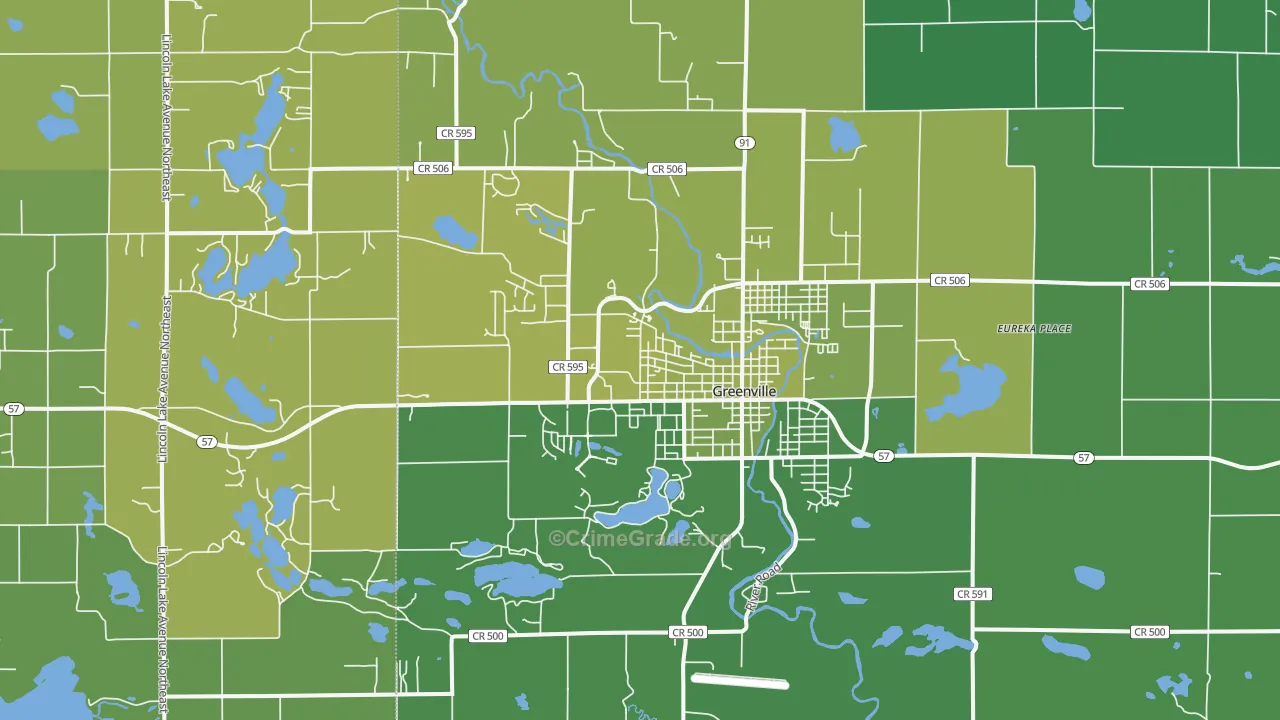 48838, MI Map of Vehicle Theft Rates