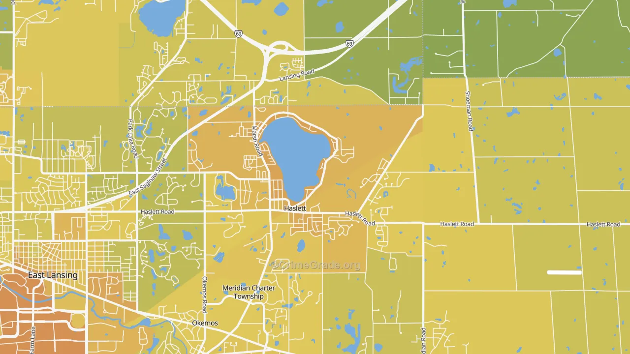 48840, MI Map of Vehicle Theft Rates