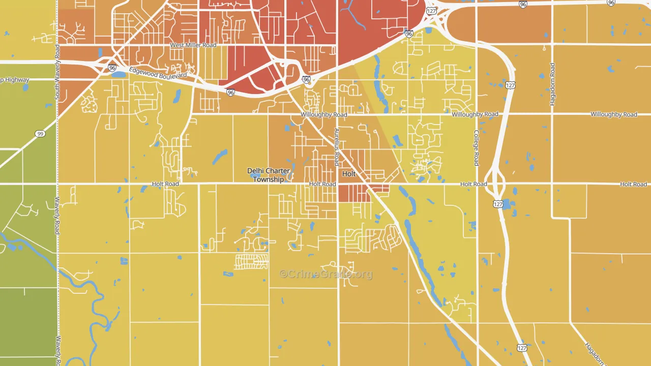 48842, MI Map of Vehicle Theft Rates