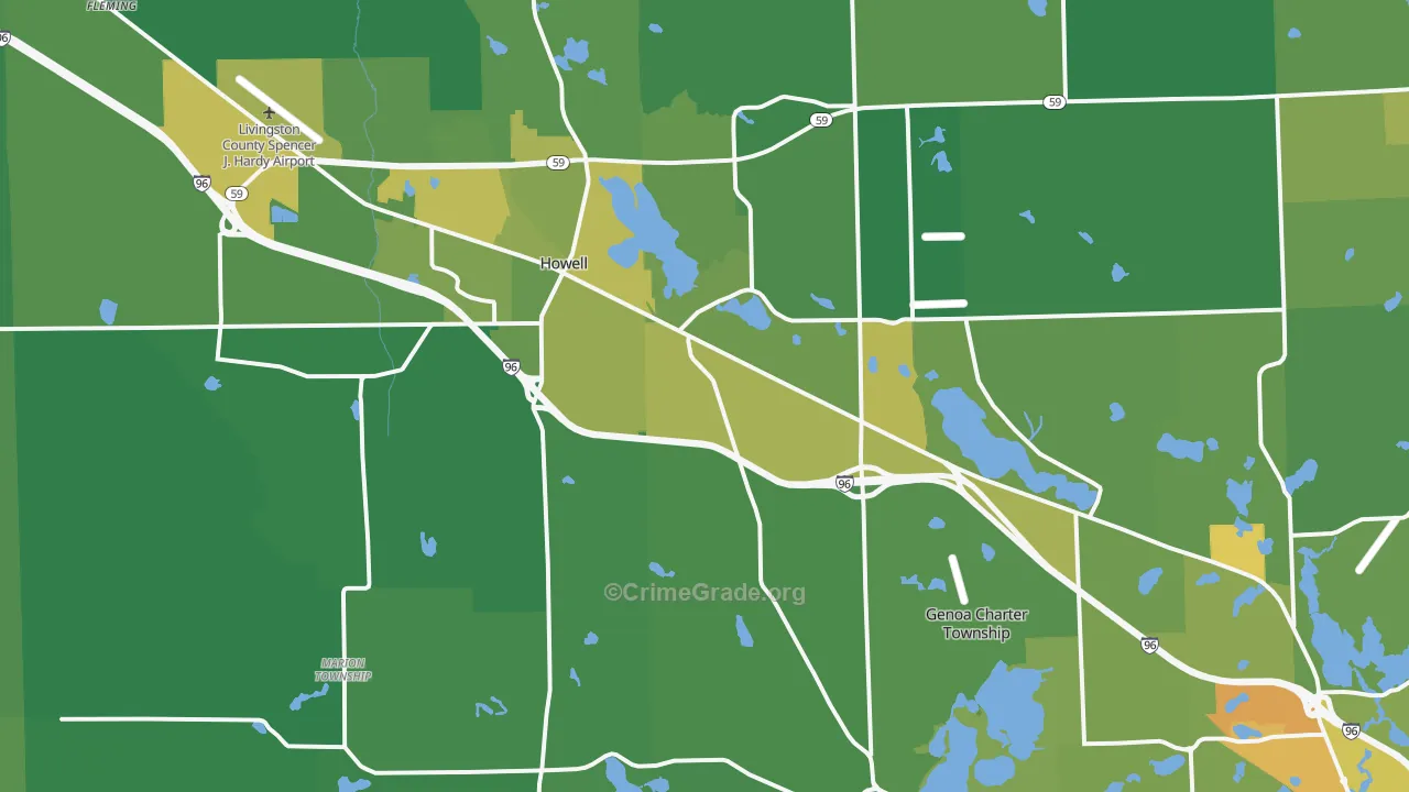 48843, MI Map of Vehicle Theft Rates