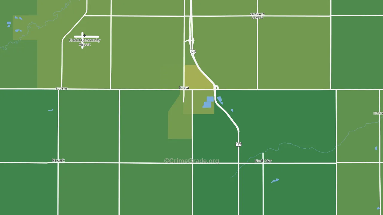 48847, MI Map of Vehicle Theft Rates