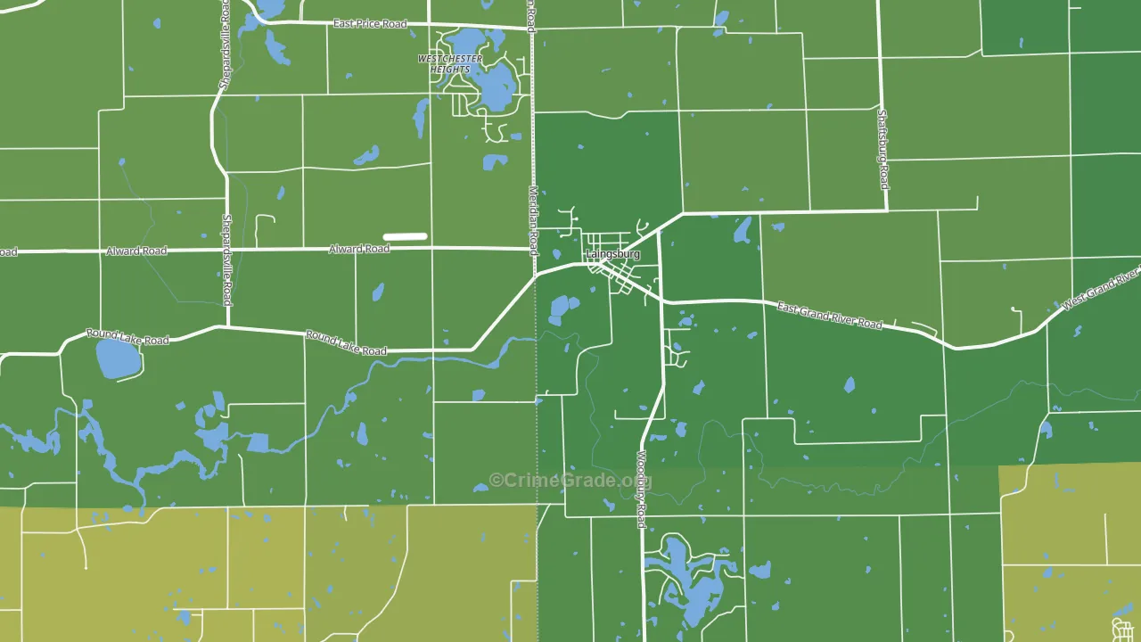 48848, MI Map of Vehicle Theft Rates
