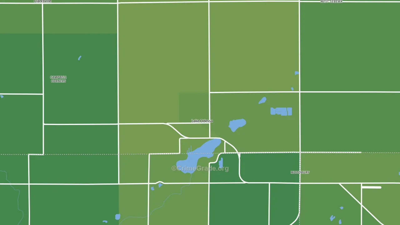 48849, MI Map of Vehicle Theft Rates