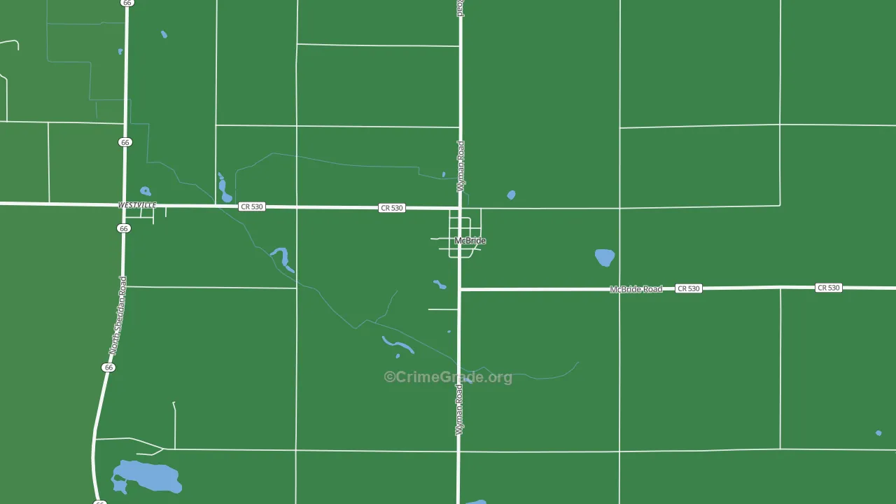 48852, MI Map of Vehicle Theft Rates