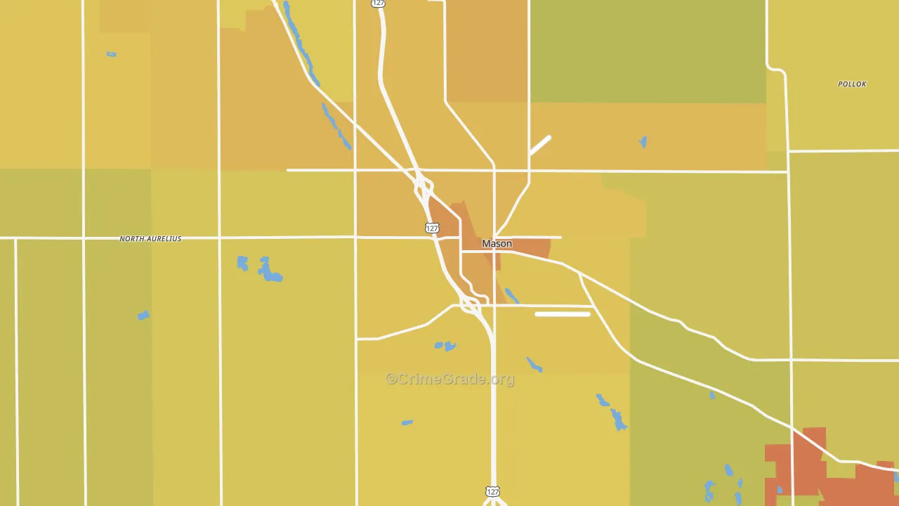 48854, MI Map of Vehicle Theft Rates