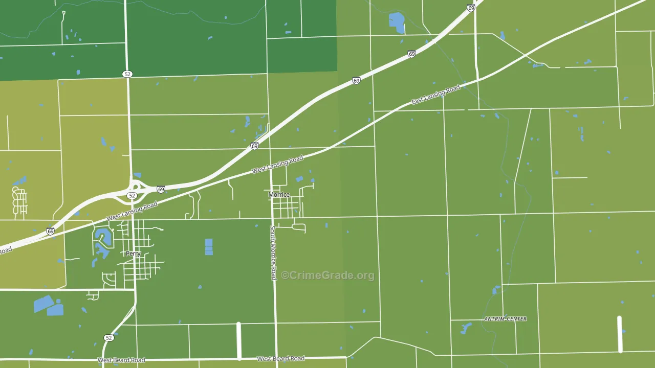48857, MI Map of Vehicle Theft Rates