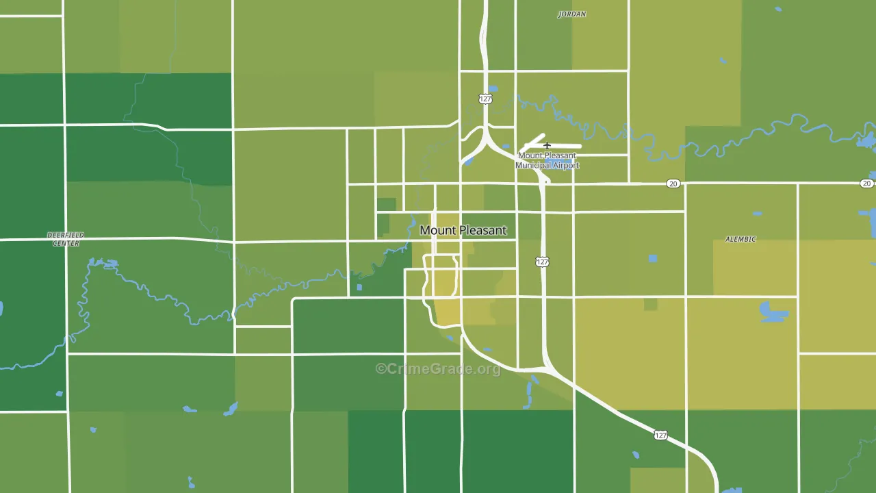48858, MI Map of Vehicle Theft Rates