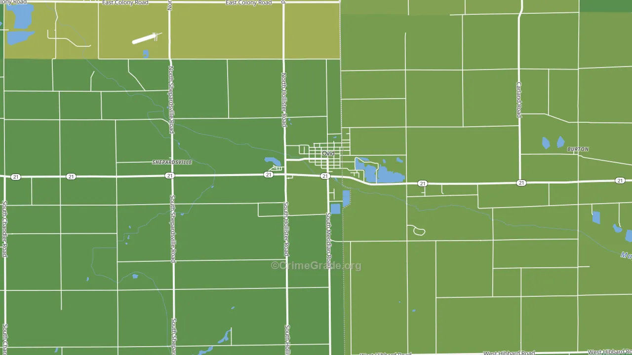 48866, MI Map of Vehicle Theft Rates