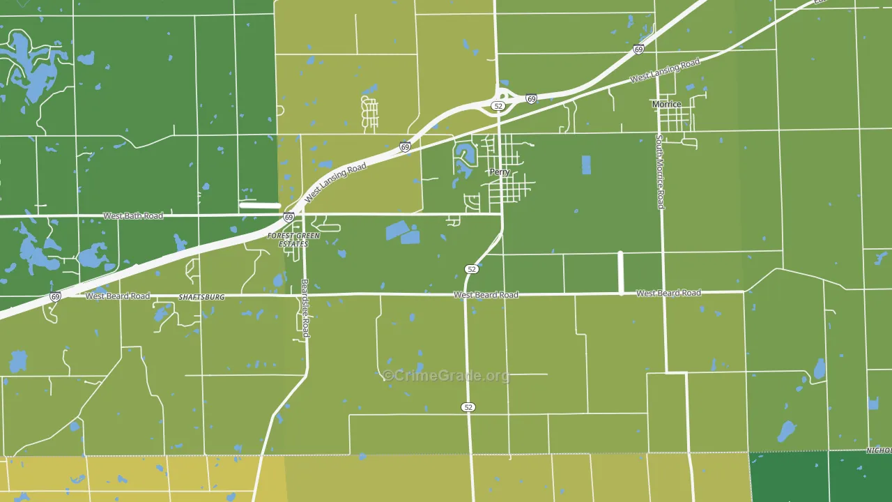 48872, MI Map of Vehicle Theft Rates
