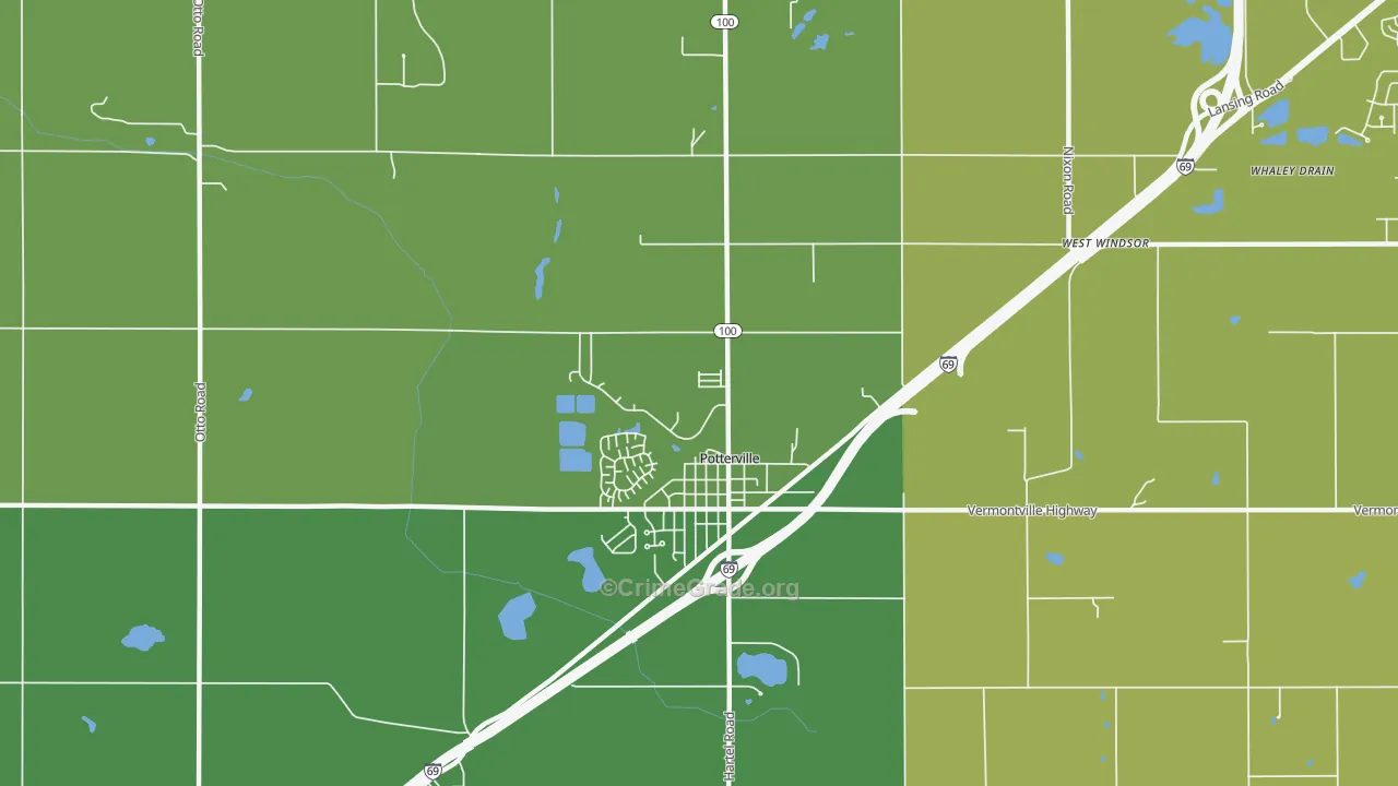 48876, MI Map of Vehicle Theft Rates