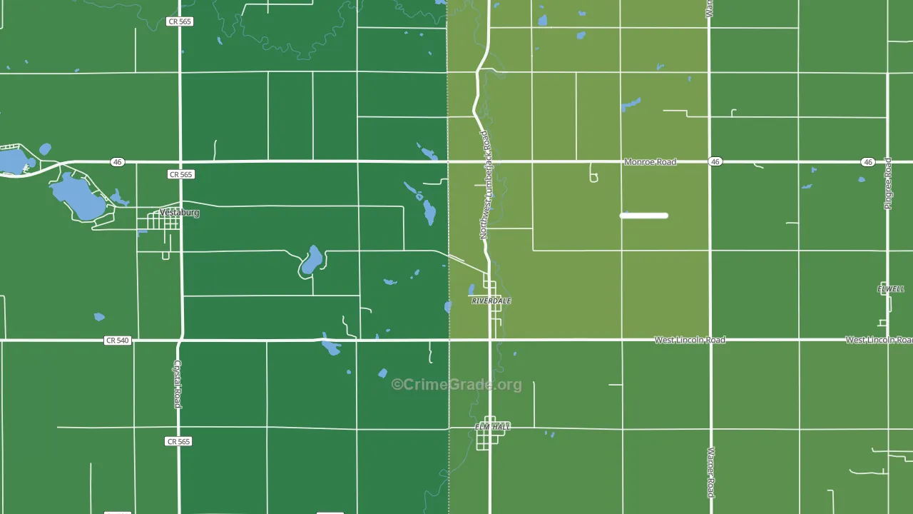 48877, MI Map of Vehicle Theft Rates