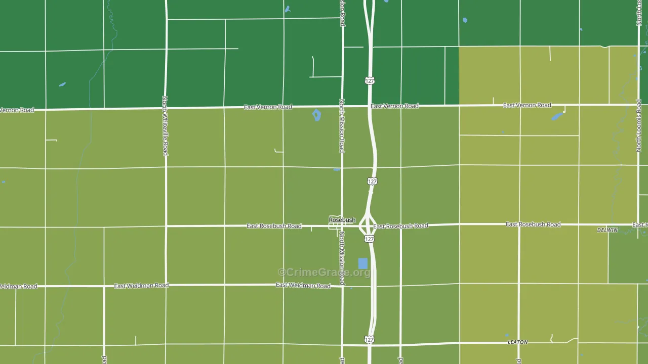 48878, MI Map of Vehicle Theft Rates