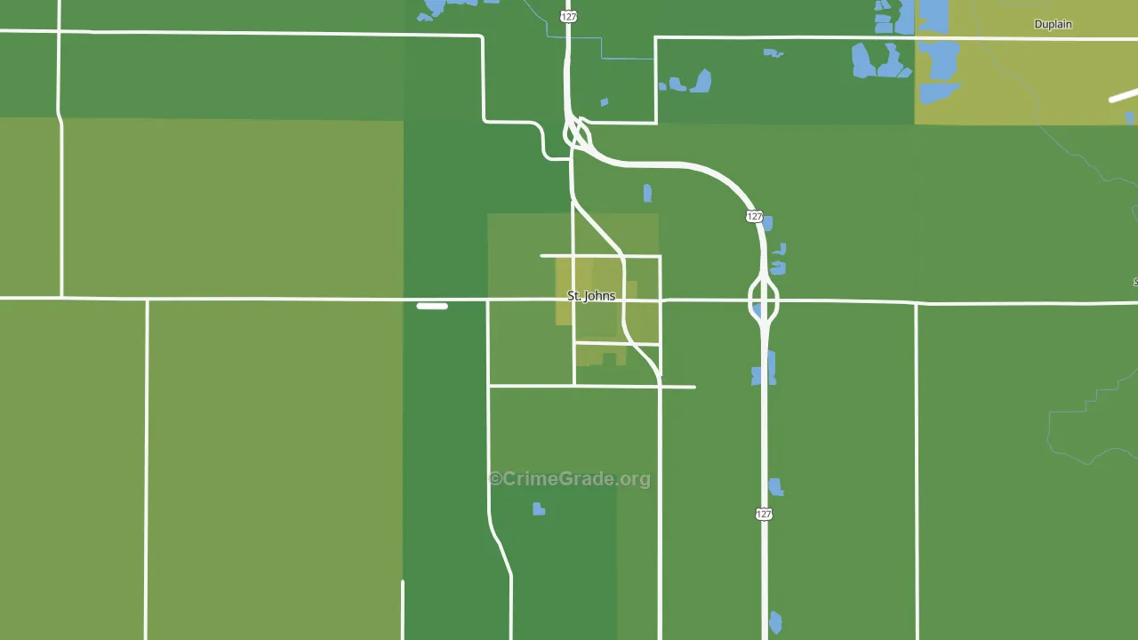48879, MI Map of Vehicle Theft Rates