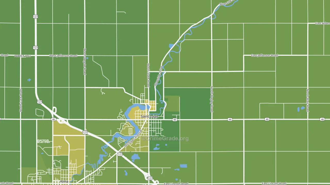 48880, MI Map of Vehicle Theft Rates