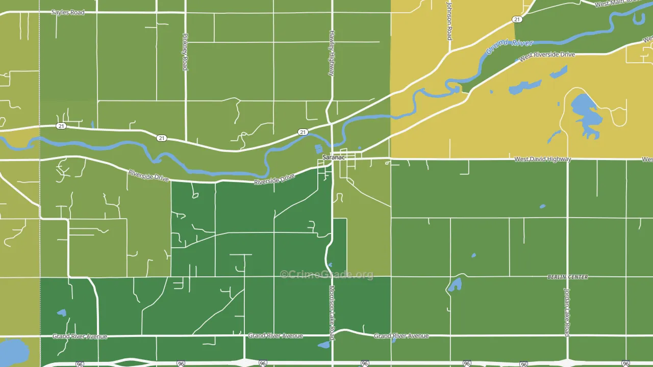 48881, MI Map of Vehicle Theft Rates